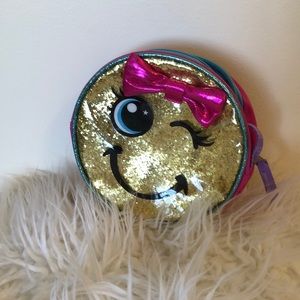 Girls glitter emoji purse😉👛